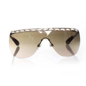 Chanel rimless shield chain sunglasses